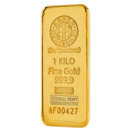 Златно кюлче Argor-Heraeus 1000 g — отлято Small Craft (.9999)