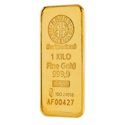 Златно кюлче Argor-Heraeus 1000 g — отлято Origin Traced (.9999)