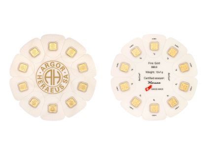 Комплект Goldseed Argor-Heraeus 10×1 g (общо 10 g fine) (.9999)