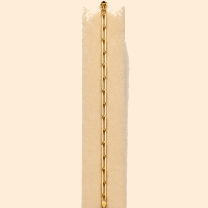 Златна гривна 14К с издължени звена тип Paperclip 2.65 гр.