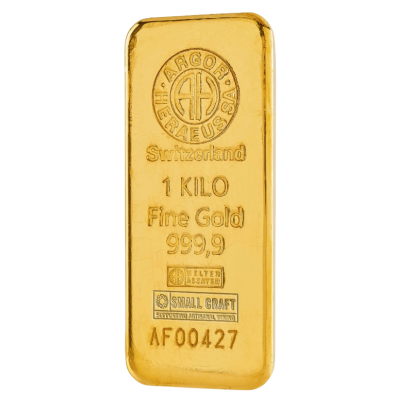 Златно кюлче Argor-Heraeus 1000 g — отлято Small Craft (.9999)
