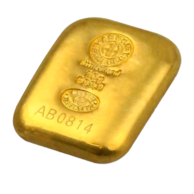 Златно кюлче Argor-Heraeus 50 g — отлято Classic (.9999)
