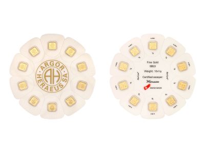 Комплект Goldseed Argor-Heraeus 10×1 g (общо 10 g fine) (.9999)