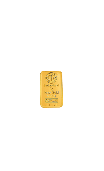 Златно кюлче Argor-Heraeus 2 g — щамповано Classic (.9999)