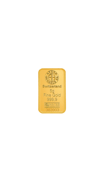 Златно кюлче Argor-Heraeus 5 g — щамповано Classic (.9999)