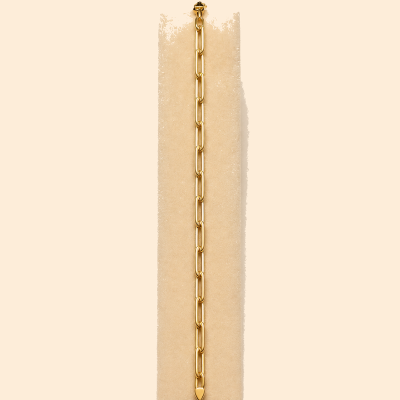 Златна гривна 14К с издължени звена тип Paperclip 2.65 гр.